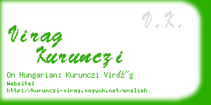 virag kurunczi business card